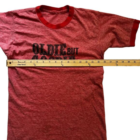 Vintage 70s Red Ringer T-Shirt Oldie but Goodie Size Small/Med - Picture 9 of 9